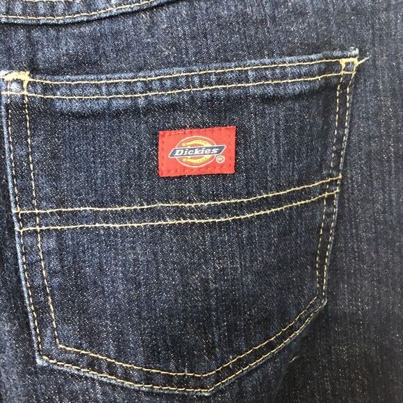 DICKIES Flannel Jeans Women's Size 8 Regular Blue Straight Leg - Picture 10 of 11